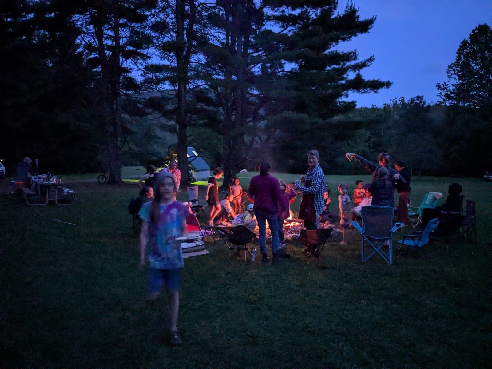 Campfire, after dark